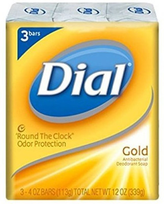 

Dial Antibacterial Deodorant Soap, Gold, 4-Ounce Bars, 3 Count(100 g, Pack of 3)