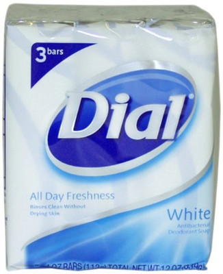 

Dial Antibacterial Deodorant Soap 4oz Bars, White, 3 ea(100 g, Pack of 3)