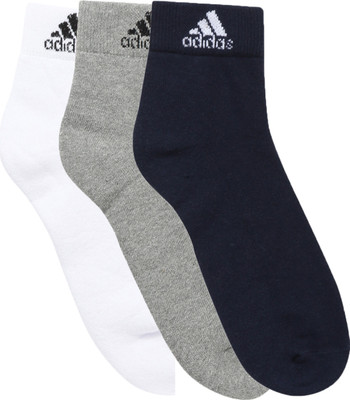 ADIDAS Men Solid Ankle Length(Pack of 3)