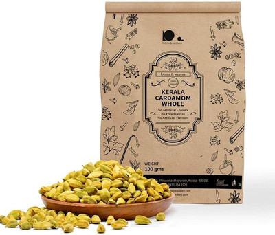 

looms & weaves CARDAMOM - (100 gm), Homestead Produce from Kerala (FREE DELIVERY) Special A Grade Cardamom (8 mm size)(100 g)