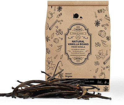 

looms & weaves Natural Vanilla Beans from Kerala - 50 gm - Gourmet quality(50 g)