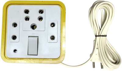 

Daiwik Extensionbox_4 Socket 1 Switch 4 Socket Surge Protector(Yellow)