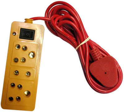 

Daiwik Extensionbox_3 Socket 1 Switch 3 Socket Surge Protector(Yellow)