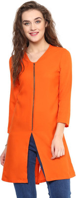 Uptownie Lite Solid Women's Tunic, Orange