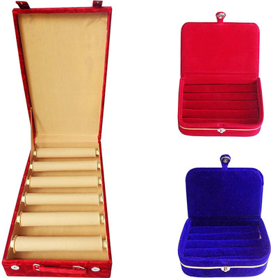 

Aditi Collection combo of new desinger 6roll bangle box with set of 2 jewellery box vanity box Vanity Box(Multicolor)