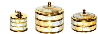 

creative group sindoor box/jewellery box keep sindoor or jewellery in it Vanity Box(White, GOLDEN)