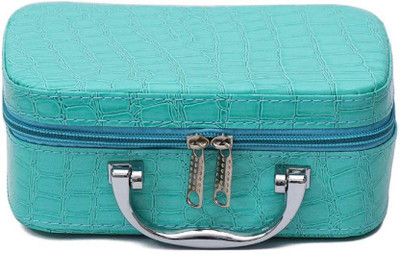

Holiday cosmatics bag and storage vanity bag Vanity Box in all in blue cosmetics ,storage,jewelry,utility,makeup kit, vanity bag,Travel toiletry kit Blue Color Vanity Box(Blue)