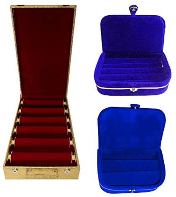 

Aditi Collection combo of new desinger 6roll bangle box with set of 2 jewellery Box vanity box Vanity Box(Multicolor)