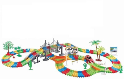 

DD RETAIL Magic Track Rails with Eco-Friendly ABS Plastic Safe and Non-Toxic, not Harmful to Children- As Seen on TV (257PCS)(Multicolor)
