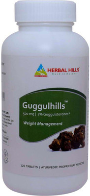 

Herbal Hills Guggulhills Guggul Extract 120 Tablets - Weight Management(300 mg)