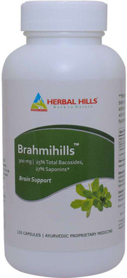

Herbal Hills Brahmihills Brahmi Extract - 120 Capsules for Brain Support(300 mg)