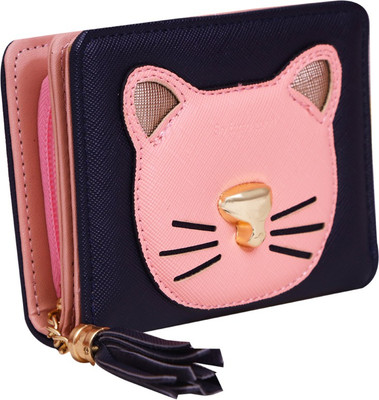 

MINAAR Women Blue Artificial Leather Wrist Wallet(6 Card Slots), Dark blue