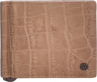 eske Men Brown Genuine Leather Wallet(8 Card Slots)