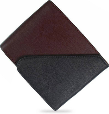 

WILDEDGE Men Black Artificial Leather Wallet(5 Card Slots), Brown