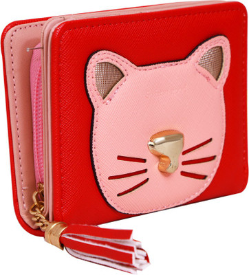 

MINAAR Women Red Artificial Leather Wrist Wallet(6 Card Slots)