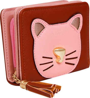 

MINAAR Women Tan Artificial Leather Wrist Wallet(6 Card Slots)