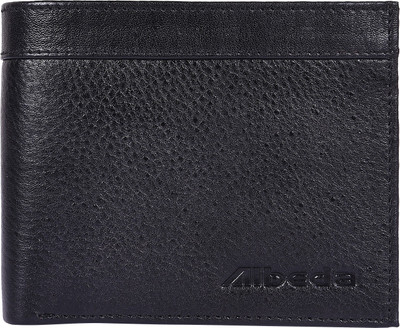 

albeda Men Black Genuine Leather Wallet(12 Card Slots)