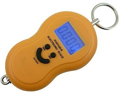 

Mobone Mini Portable 50kg-Digital Kitchen/Luggage Hanging LED Smiley Weighing Scale(Yellow)