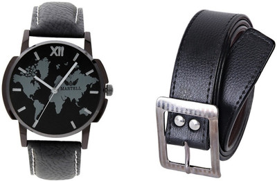 

Martell Belt, Analog Watch Combo(Black)