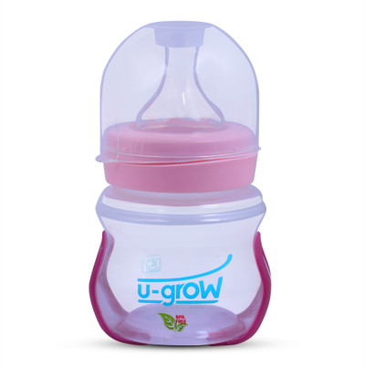 

U-grow PINK HEAT SENSITIVE WIDE NECK FEEDING BOTTLE 0+ - 120 ml(Pink)