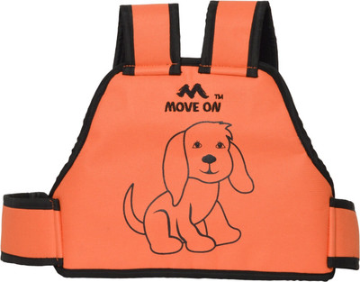 

MoveOn Two wheeler child safety belt - Cool Plain Baby Carrier(Orange, Front carry facing out)