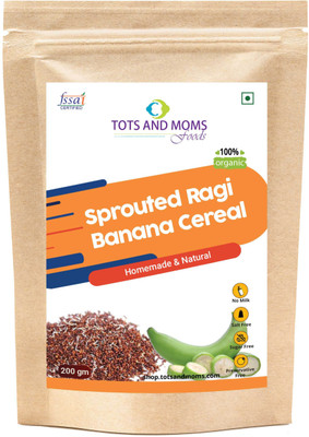 

TOTS AND MOMS Sprouted Ragi Banana Cereal Cereal(200, 6)