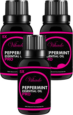 

VIHADO 5X PRO Peppermint Essential Oil Faster - 30 ml (Pack of 3)(30 ml)