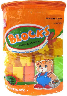 

DCS Building Blocks Play & Learn (86 Pieces)- Multi-colour(Multicolor)