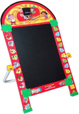 

Shopjamke Black & White Chalk Board/ Double Sided Kirat Board Game Board Game