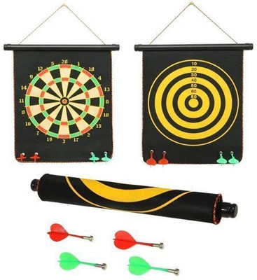 

WAMA RETAILS Magnetic Dart Game Double Sided 15INCHES for Kids Boys Indoor/Outdoor Games. 2.8 cm Dart Board(Multicolor)