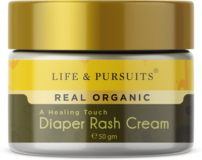 

Life & Pursuits Certified Organic Ayurveda Baby Diaper Rash Cream with Zinc Oxide & Organic Calendula, 100% Natural - 50gm(50 g)
