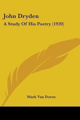 John Dryden(English, Paperback, Van Doren Mark)