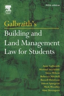 Galbraith's Building and Land Management Law for Students(English, Electronic book text, Galbraith Anne)