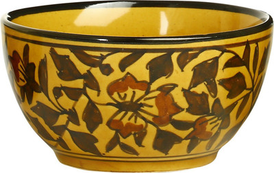 

Caffeine Katori in Mustard Leaf (Set of 1) Handmade Stoneware Bowl(Brown, Pack of 1)