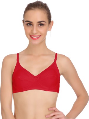 JSR Paris Beauty JSR Paris Beauty Women's Full Coverage Cotton Bra (Red) Women Full Coverage Non Padded Bra(Red)