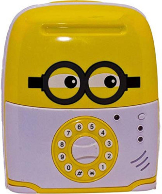 

kajal toys Speaking Minion Money Safe For Kids With Smart Electronic Lock | Piggy Bank For Coin/bills, Atm Piggy Bank, Safe Coin Bank Coin Bank (Yellow) Coin Bank(Yellow)
