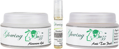 

Glowing Buzz GB_331166 - Combo of Anti Tan pack, Vitamin E oil and Aloevera Gel(Set of 3)
