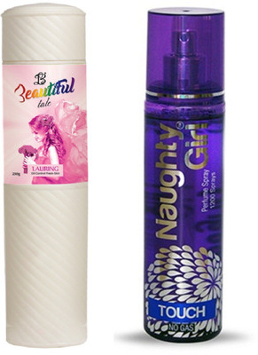 

Naughty Girl TALC 250gm LAURING & Perfume TOUCH 135 ml (Set of 2 for Women)(Set of 2)