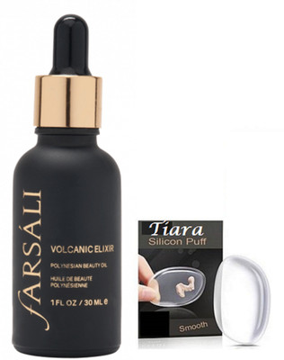 

tiara Silicon Puff , VOLCANIC ELIXIR HYDRATING fACE SERUM(Set of 2)