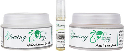

Glowing Buzz GB_551133 - Combo includes Gold Magical Scrub, Vitamin E oil and Anti Tan pack(Set of 3)