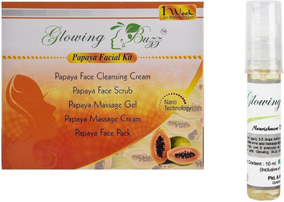 

Glowing Buzz Combo of Papaya Facial Kit (100 grams) And Vitamin E Oil (10 ml)(Set of 2)