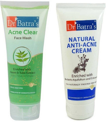 

Dr. Batra's Acne Clear Face Wash & Natural Anti- Acne Cream(Set of 2)