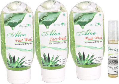 

Glowing Buzz Combo of 3 Aloe Face Wash And 1 Herbal Nourishment Vitamin E Oil(Set of 4)