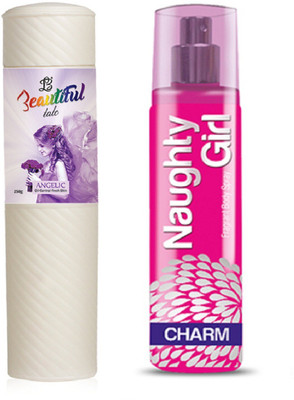 

Naughty Girl TALC 250gm ANGELIC & Perfume CHROME 135 ml (Set of 2 for Women)(Set of 2)