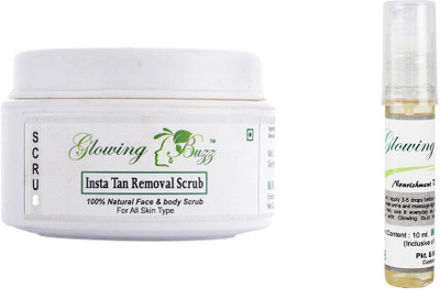 

Glowing Buzz Combo of insta tan scrub and vitamin e oil(Set of 2)