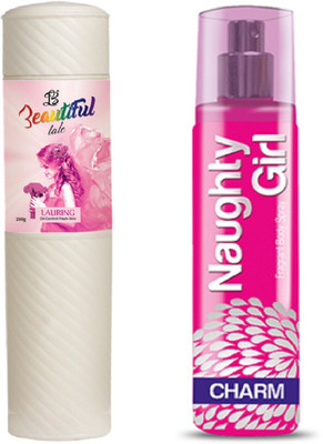 

Naughty Girl TALC 250gm LAURING & Perfume CHROME 135 ml (Set of 2 for Women)(Set of 2)