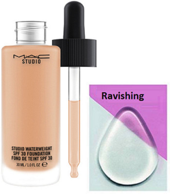 Ravishing silicon Puff & Studio Waterweight Foundation(Set of 2)
