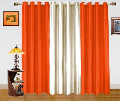 16% OFF on Dekor World 274.32 cm (9 ft) Polyester Long Door Curtain (Pack Of 3)(Abstract, White, Orange) 16% OFF on Dekor World 274.32 cm (9 ft) Polyester Long Door Curtain (Pack Of 3)(Abstract, White, Orange)