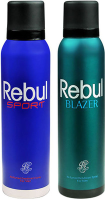

Rebul Men Deodorant - Pack Of 2 (Sport & Blazer) By Deodorant Spray - For Men(300 ml, Pack of 2)