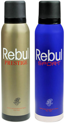 

Rebul Men Deodorant - Pack Of 2 (Prestige & Sport) By Deodorant Spray - For Men(300 ml, Pack of 2)